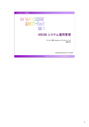 システム運用管理 WESB 1 ソフトウェア事業