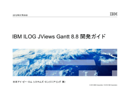 IBM ILOG JViews Gantt 8.8 開発ガイド 日本アイ・ビー・エム システムズ・エンジニアリング（株）