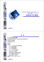 概説 WMQFTE 目 次 WebSphere