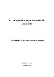 Crystallographic study on oligonucleotide coiled-coils