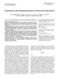 Assessment of tidal breathing parameters in infants with cystic fibrosis