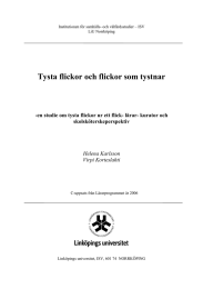 Tysta flickor och flickor som tystnar skolsköterskeperspektiv