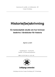 Historie(be)skrivning  En textanalytisk studie om hur kvinnan beskrivs i läroböcker för historia