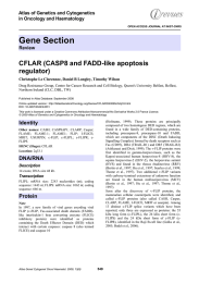 Gene Section CFLAR (CASP8 and FADD-like apoptosis regulator) Atlas of Genetics and Cytogenetics