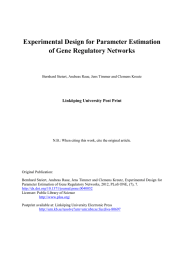 Experimental Design for Parameter Estimation of Gene Regulatory Networks