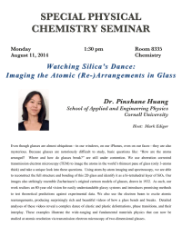 SPECIAL PHYSICAL CHEMISTRY SEMINAR