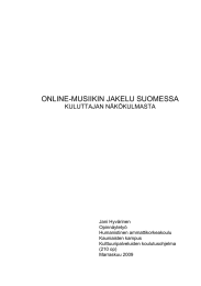 ONLINE-MUSIIKIN JAKELU SUOMESSA  KULUTTAJAN NÄKÖKULMASTA