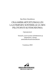 OSAAMISKARTOITUSMALLIN LAATIMINEN SOSTERILLE JA SEN PILOTOINTI KOTIHOIDOSSA