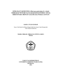Murraya paniculata TERHADAP PENURUNAN KADAR KOLESTEROL TOTAL Swiss-Webster
