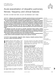 Acute exacerbation of idiopathic pulmonary fibrosis: frequency and clinical features