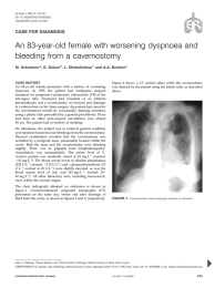 An 83-year-old female with worsening dyspnoea and bleeding from a cavernostomy