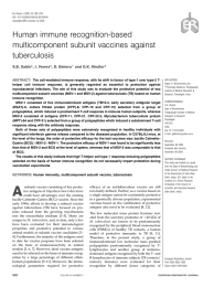 Human immune recognition-based multicomponent subunit vaccines against tuberculosis