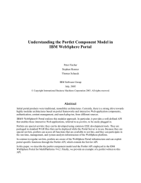 Understanding the Portlet Component Model in IBM WebSphere Portal Abstract