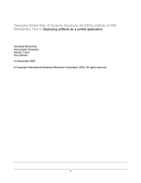 Deploying Siebel Web UI Dynamic Developer Kit (DDK) artifacts on... WebSphere, Part 2: Deploying artifacts as a portlet application