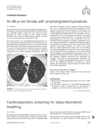 An 86-yr-old female with lymphangioleiomyomatosis CORRESPONDENCE