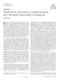 Screening for lung cancer in a high-risk group: EDITORIAL G.A. Silvestri