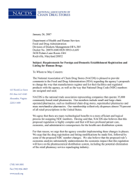 January 26, 2007 Department of Health and Human Services