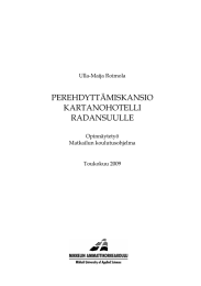 PEREHDYTTÄMISKANSIO KARTANOHOTELLI RADANSUULLE