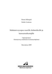 Matkaterveysopas nuorille diabeetikoille ja kanssamatkustajille  Henna Sillanpää