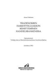 TRADENOMIEN HARJOITTELUJAKSON KEHITTÄMINEN HANDELSBANKENISSA