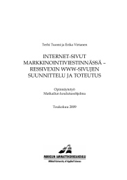 INTERNET-SIVUT MARKKINOINTIVIESTINNÄSSÄ – RESSIVEXIN WWW-SIVUJEN