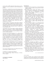 recovery data in CPET analysis [4]. The presence of such... discrepancy would be beneficial for further restratification of REFERENCES