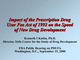 Impact of the Prescription Drug of New Drug Development