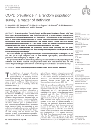 COPD prevalence in a random population survey: a matter of definition