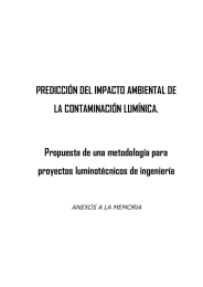 PREDICCIÓN DEL IMPACTO AMBIENTAL DE LA CONTAMINACIÓN LUMÍNICA.