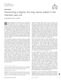 B Overcoming a stigma: the lung cancer patient in the EDITORIAL