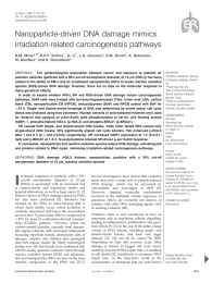 Nanoparticle-driven DNA damage mimics irradiation-related carcinogenesis pathways