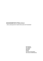 ASIAKASSEGMENTOINTI OPTISELLA ALALLA