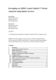 Developing an IBM® Lotus® Quickr™ Firefox connector using Quickr services