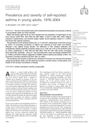 Prevalence and severity of self-reported asthma in young adults, 1976–2004