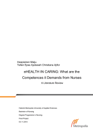 eHEALTH IN CARING: What are the Competences it Demands from Nurses