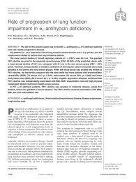 Rate of progression of lung function impairment in a -antitrypsin deficiency 1