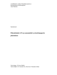 Pölymittalaite LPA ja sanomalehti- ja luettelopaperin pölyäminen