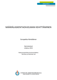 MÄÄRÄLASKENTAOHJELMAN KEHITTÄMINEN  Eeropekka Hämäläinen Opinnäytetyö