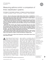 Measuring asthma control: a comparison of three classification systems