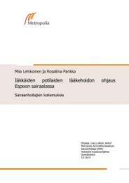 Iäkkäiden  potilaiden  lääkehoidon  ohjaus Espoon sairaalassa Sairaanhoitajien kokemuksia