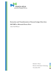 Extraction and Transformation of General Ledger Data from  Arinto Hadi Wiharyo