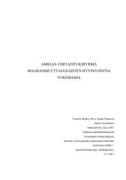 AMIGAS-VERTAISTUKIRYHMÄ MAAHANMUUTTAJANAISTEN HYVINVOINTIA TUKEMASSA