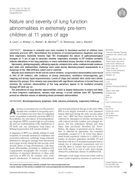 Nature and severity of lung function abnormalities in extremely pre-term