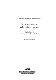 Ohjausmateriaali perhevalmennukseen  Sanna Kelokaski ja Mari Suppola