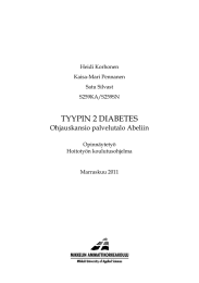 TYYPIN 2 DIABETES Ohjauskansio palvelutalo Abeliin