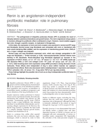 Renin is an angiotensin-independent profibrotic mediator: role in pulmonary fibrosis