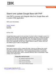 Search and update Google Base with PHP a custom Web application