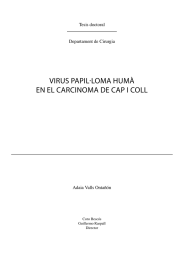 Virus papil·loma humà en el carcinoma de cap i coll Tesis doctoral