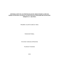 OPTIMIZACIÓN DE LOS PROTOCOLOS DE CRIOCONSERVACIÓN DE