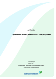Jyri Kaistila Optimaalinen ostoerä ja ostotoiminta case-yrityksessä